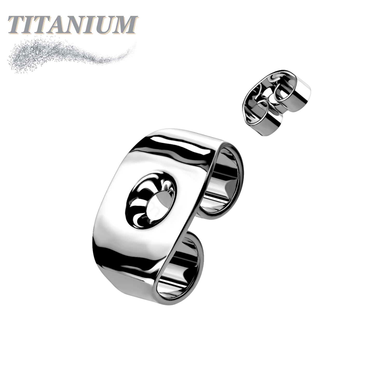 Titanium Butterfly Earring Backings