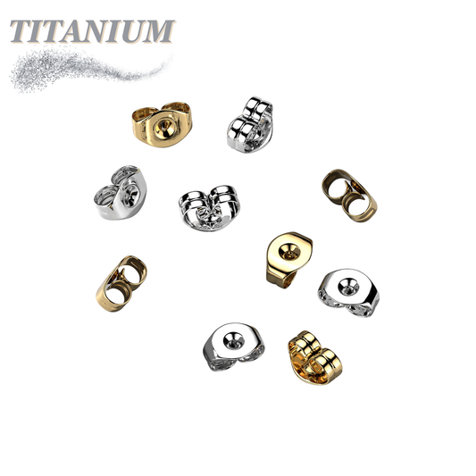 Titanium Butterfly Earring Backings (per pair)