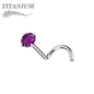 Titanium Corkscrew Nostril Prong Set - Standard 6mm Length