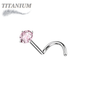 Titanium Corkscrew Nostril Prong Set - Standard 6mm Length