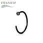 Titanium Open Nostril Hoop w/ Flat Top Stopper
