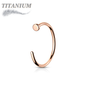 Titanium Open Nostril Hoop w/ Flat Top Stopper