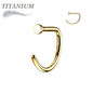 Titanium D Shape Nostril Hoop w/ Flat Top Stopper
