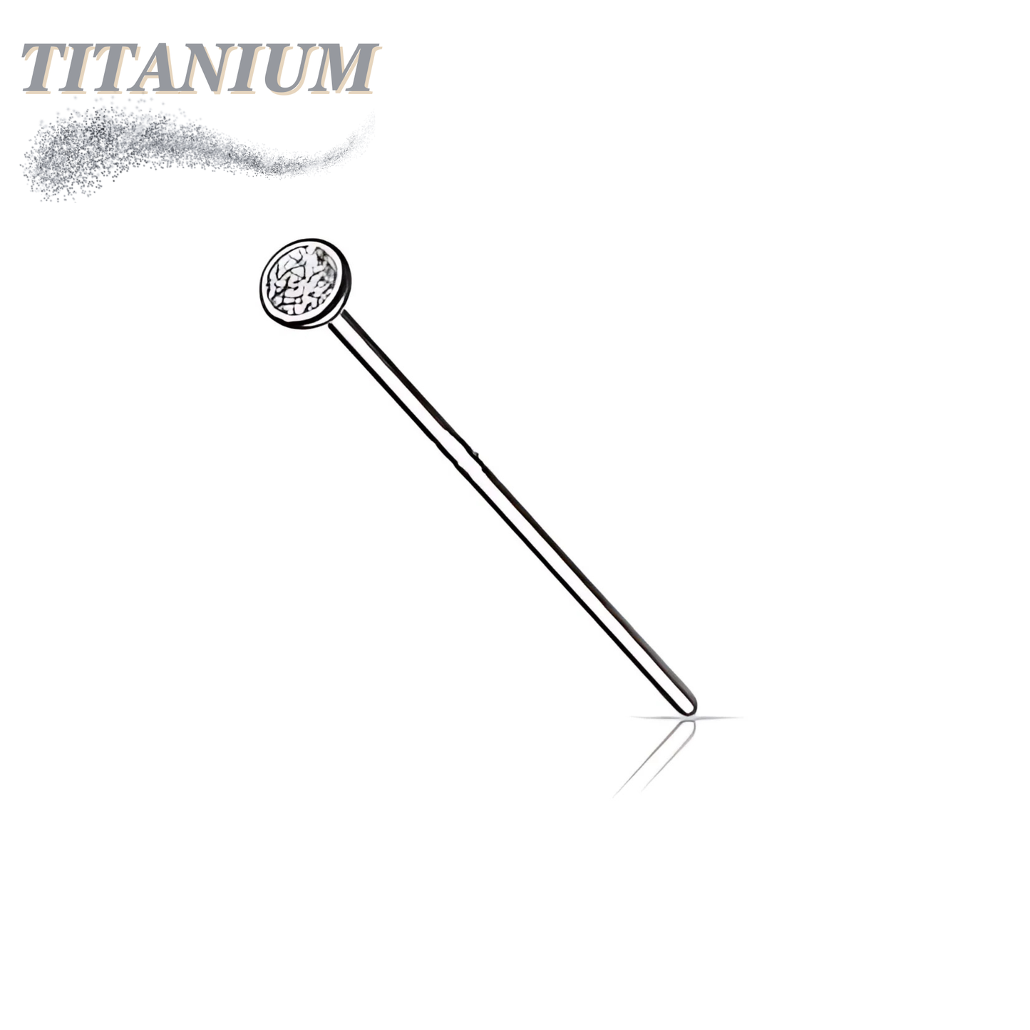 Titanium Fishtail Nostril with Bezel Set CZ