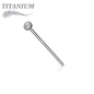 Titanium Fishtail Nostril with Bezel Set CZ