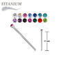 Titanium Fishtail Nostril Fishtail with 2mm Martini Bezel Set CZ