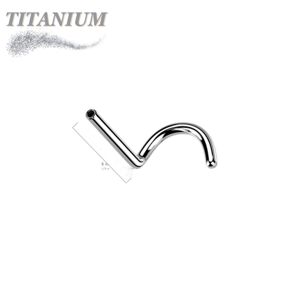 Titanium Threadless Corkscrew Nostril (Post Only)