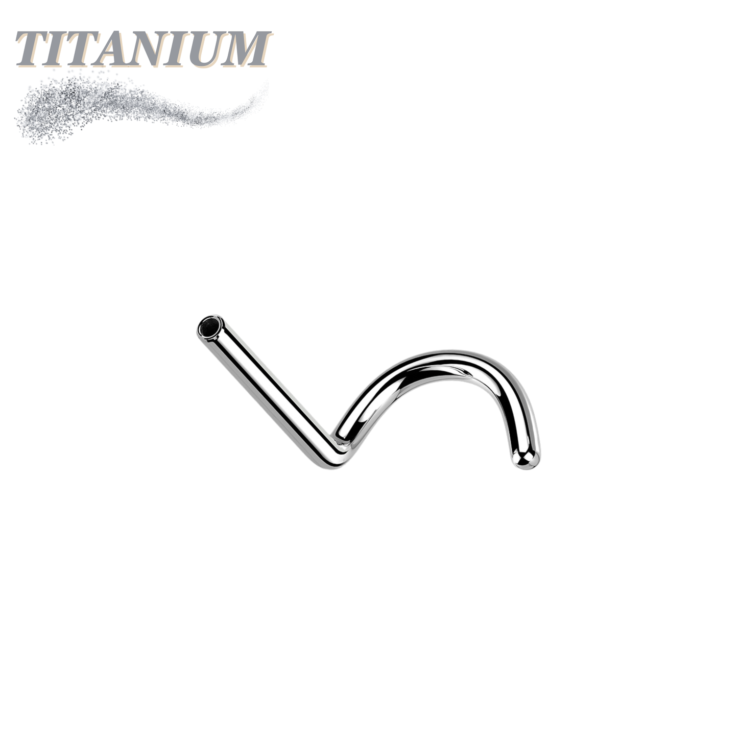 Titanium Threadless Corkscrew Nostril (Post Only)