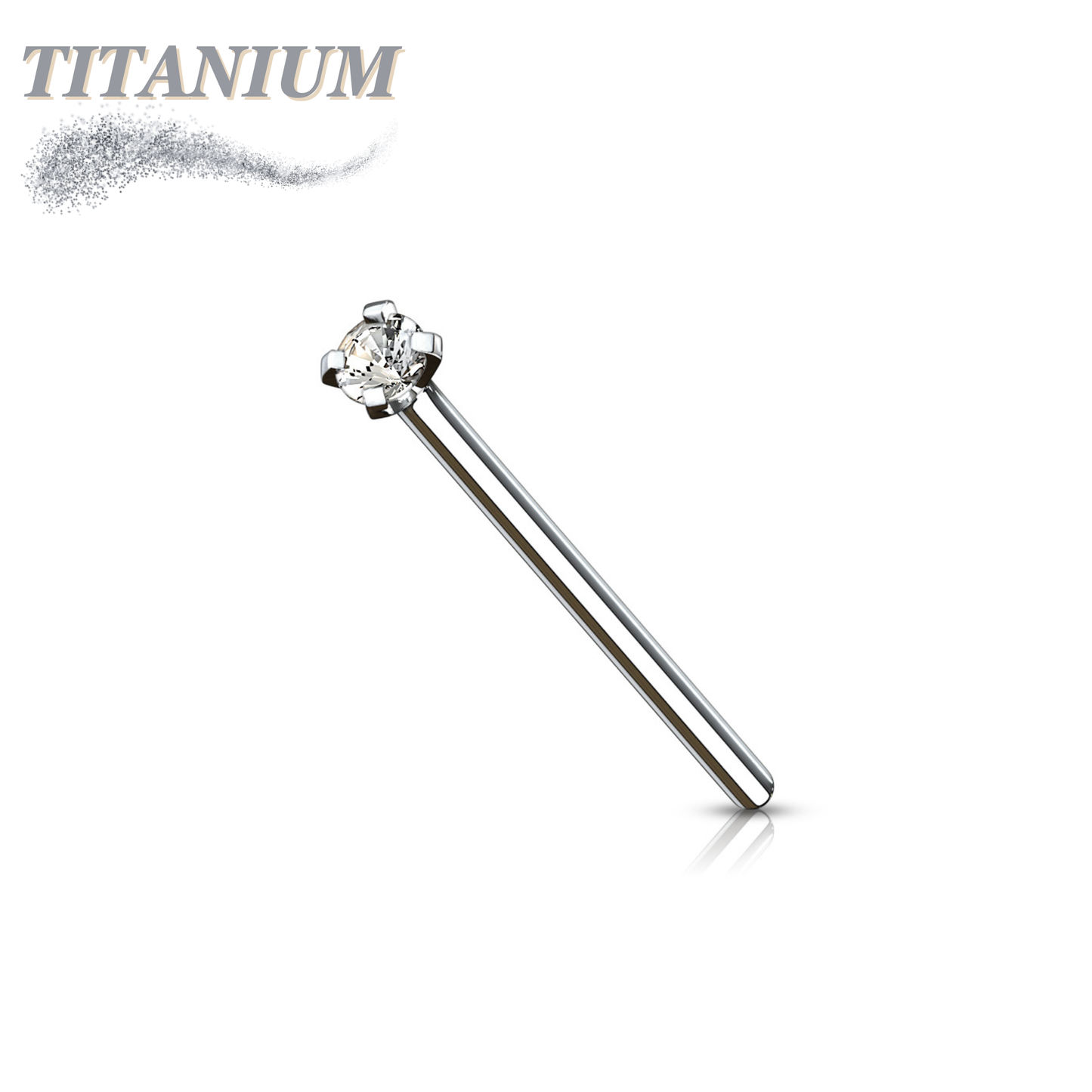 Titanium Fishtail Nostril with Prong Top