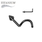 Titanium Corkscrew Nostril with 2mm Spike Top