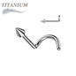 Titanium Corkscrew Nostril with 2mm Spike Top