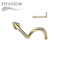 Titanium Corkscrew Nostril with 2mm Spike Top