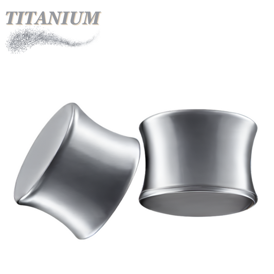 Titanium Double Flare Saddle Plugs