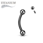 Titanium Externally Threaded Curved Barbell - Coloured