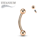 Titanium Externally Threaded Curved Barbell - Coloured