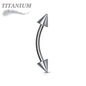 Titanium Externally Threaded Curved Barbell with Spike Ends