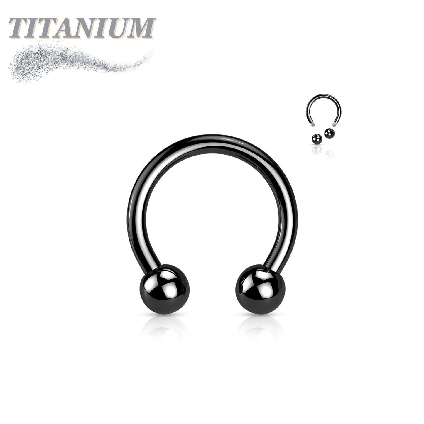 Titanium Externally Threaded Horseshoes - Coloured