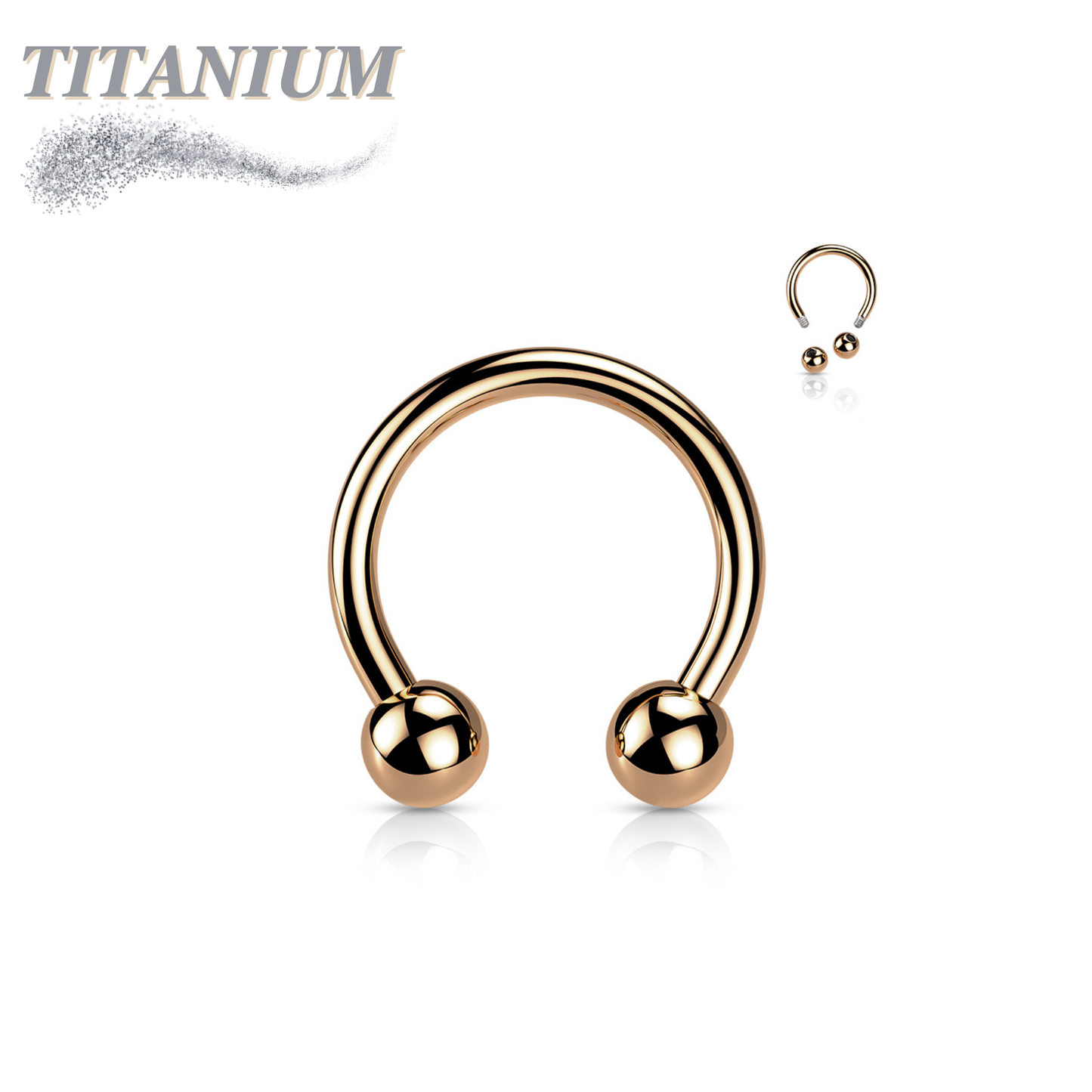 Titanium Externally Threaded Horseshoes - Coloured