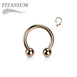 Titanium Externally Threaded Horseshoes - Coloured