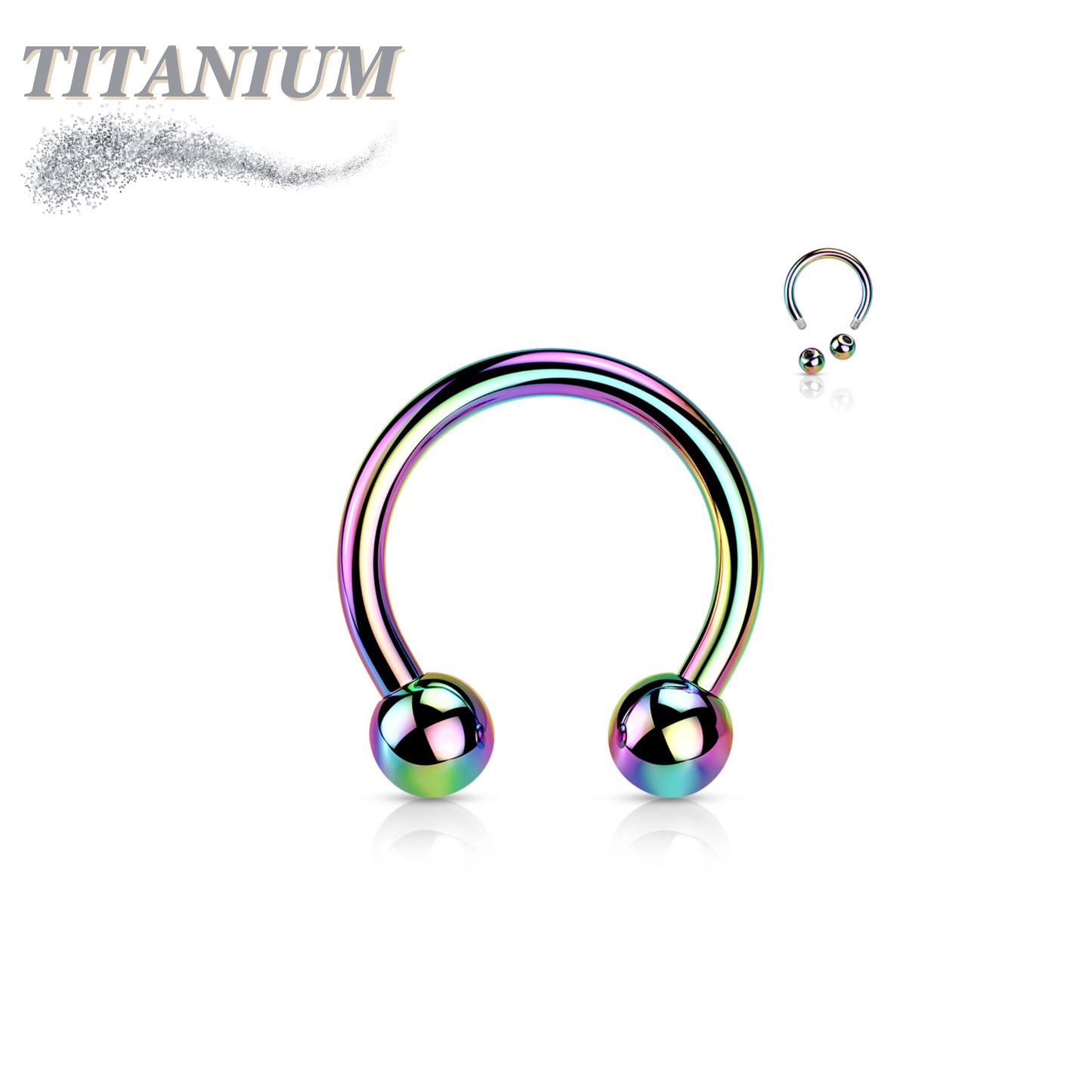 Titanium Externally Threaded Horseshoes - Coloured