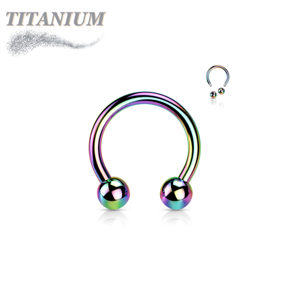 Titanium Externally Threaded Horseshoes - Coloured