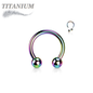 Titanium Externally Threaded Horseshoes - Coloured
