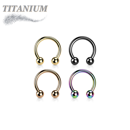 Titanium Externally Threaded Horseshoes - Coloured