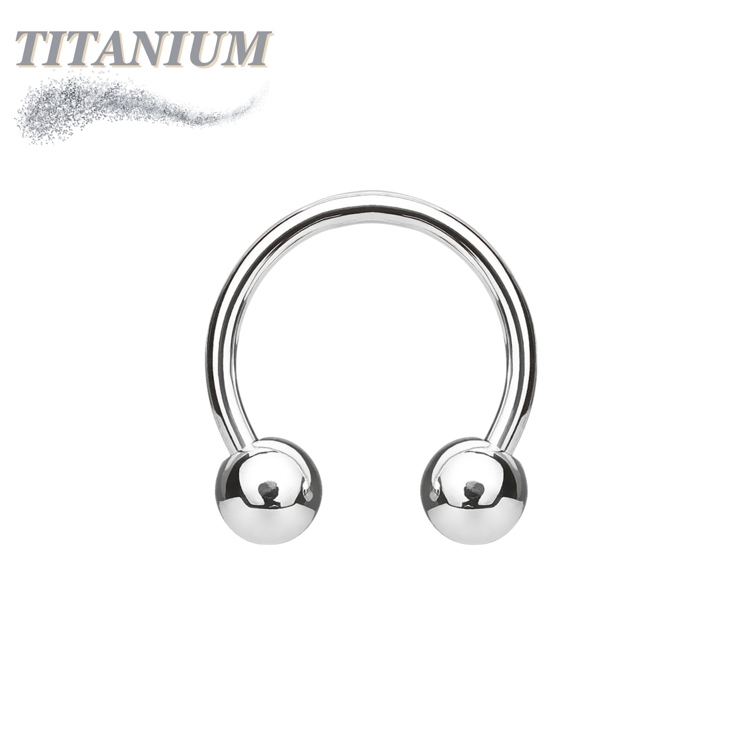 Titanium Externally Threaded Horseshoe