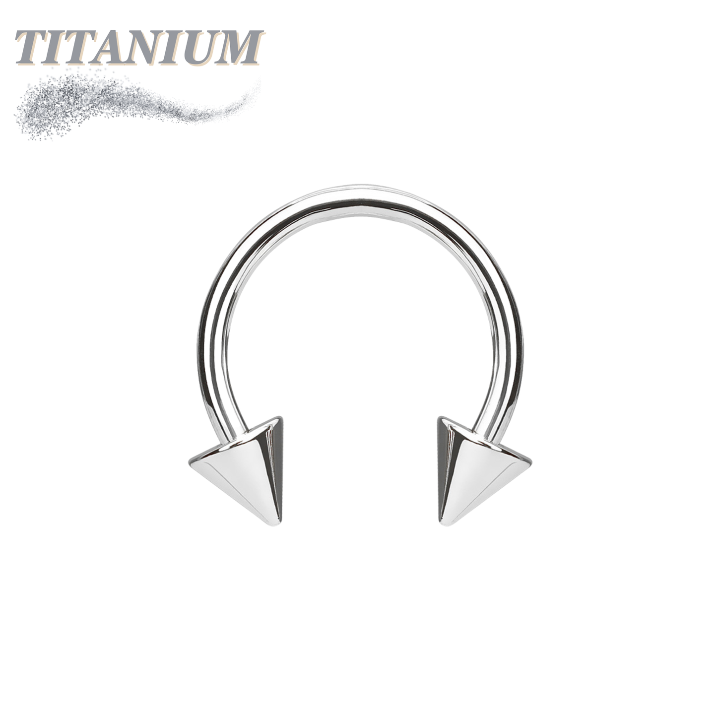 Titanium Externally Threaded Horseshoe Spike Ends