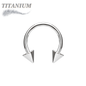Titanium Externally Threaded Horseshoe Spike Ends