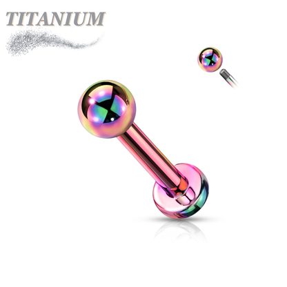Titanium Externally Threaded Colored Labrets w/ Plain Ball