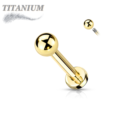 Titanium Externally Threaded Colored Labrets w/ Plain Ball
