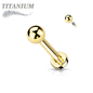 Titanium Externally Threaded Colored Labrets w/ Plain Ball