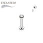 Titanium Externally Threaded Labret with Press Fit CZ Ball