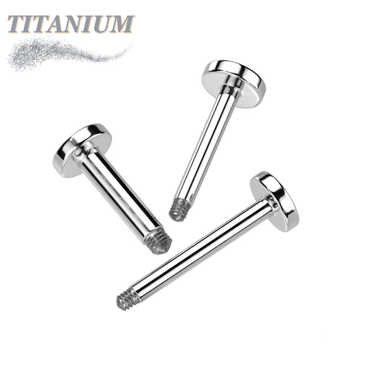 Titanium External Thread Labrets 4mm Base (Posts Only)