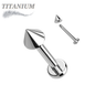 Titanium Externally Threaded Labret with Spike