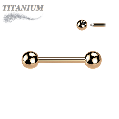 Titanium Externally Threaded Straight Barbells - Coloured