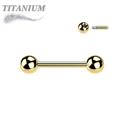 Titanium Externally Threaded Straight Barbells - Coloured