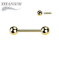 Titanium Externally Threaded Straight Barbells - Coloured