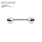 Titanium Externally Threaded Barbell with Acrylic Balls