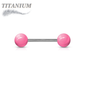 Titanium Externally Threaded Barbell with Acrylic Balls