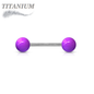 Titanium Externally Threaded Barbell with Acrylic Balls
