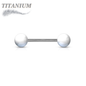 Titanium Externally Threaded Barbell with Acrylic Balls