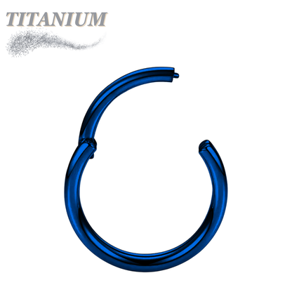 Titanium Hinged Rings 16G and 14G - Coloured