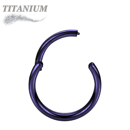 Titanium Hinged Rings 16G and 14G - Coloured