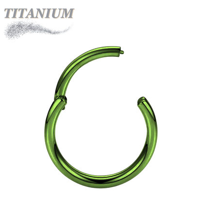 Titanium Hinged Rings 16G and 14G - Coloured