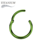 Titanium Hinged Rings 16G and 14G - Coloured