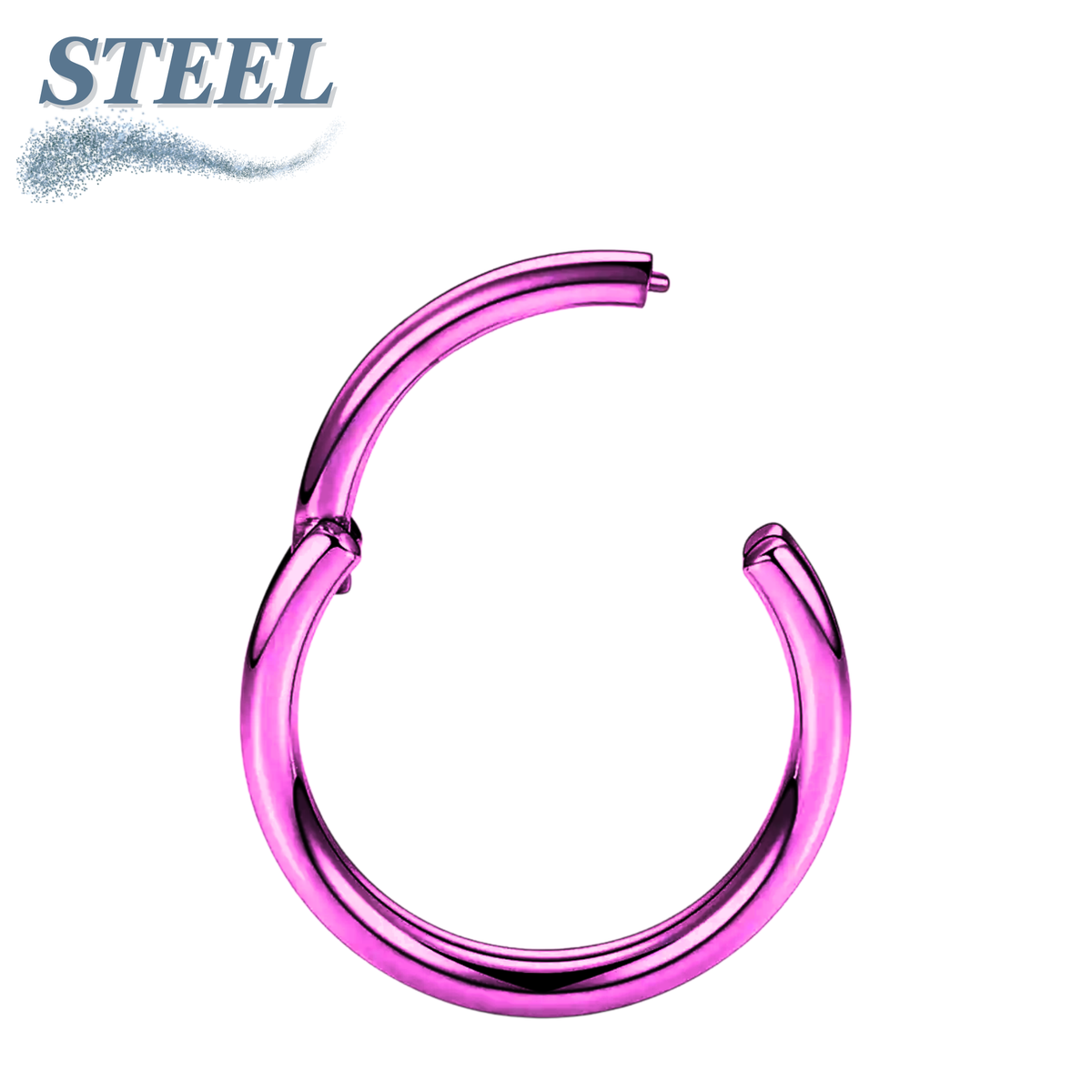 Surgical Steel Hinged Rings  20G & 18G - Coloured