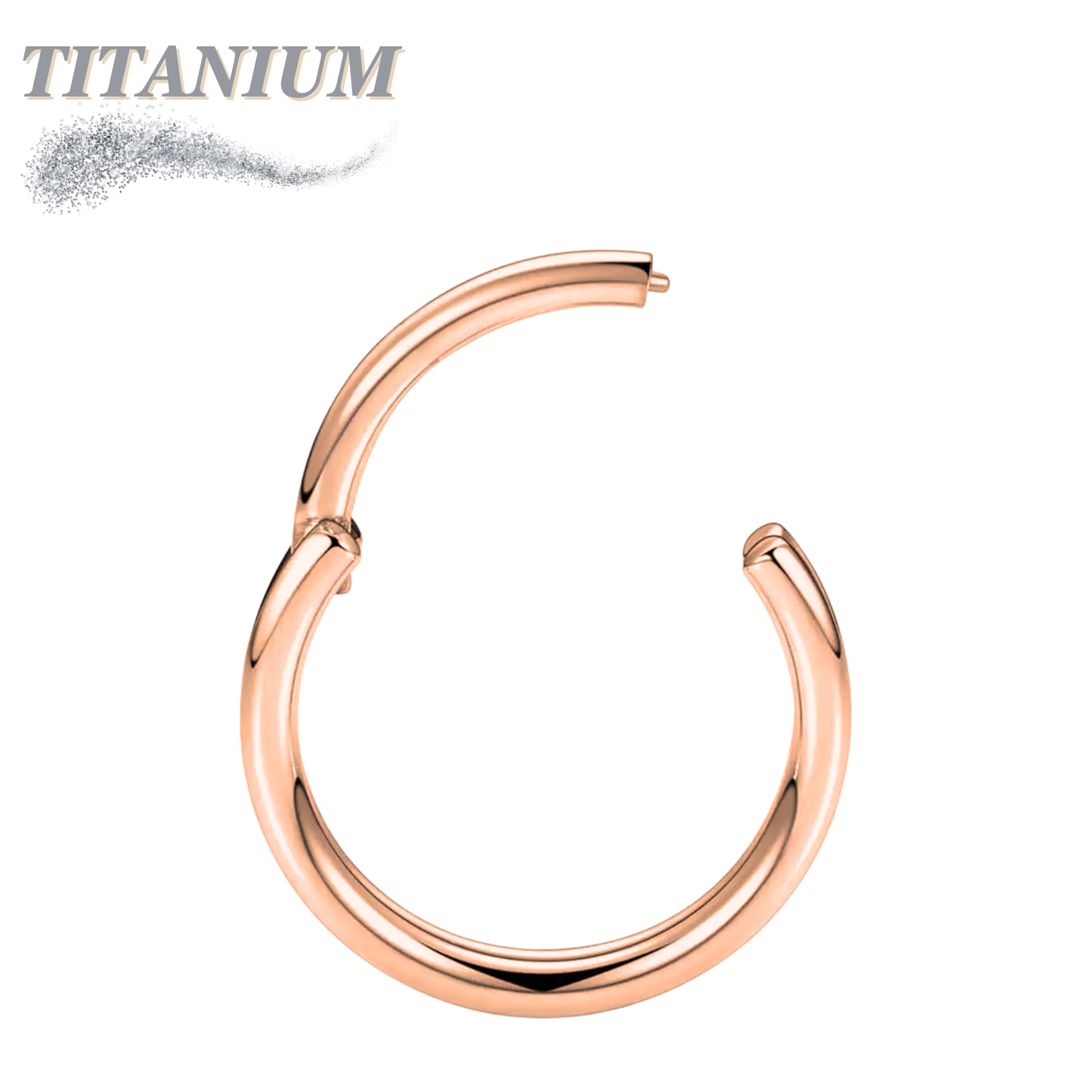 Titanium Hinged Rings 16G and 14G - Coloured