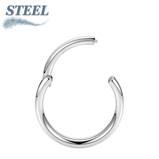 Surgical Steel Hinged Rings 20G - 2G - Silver Only